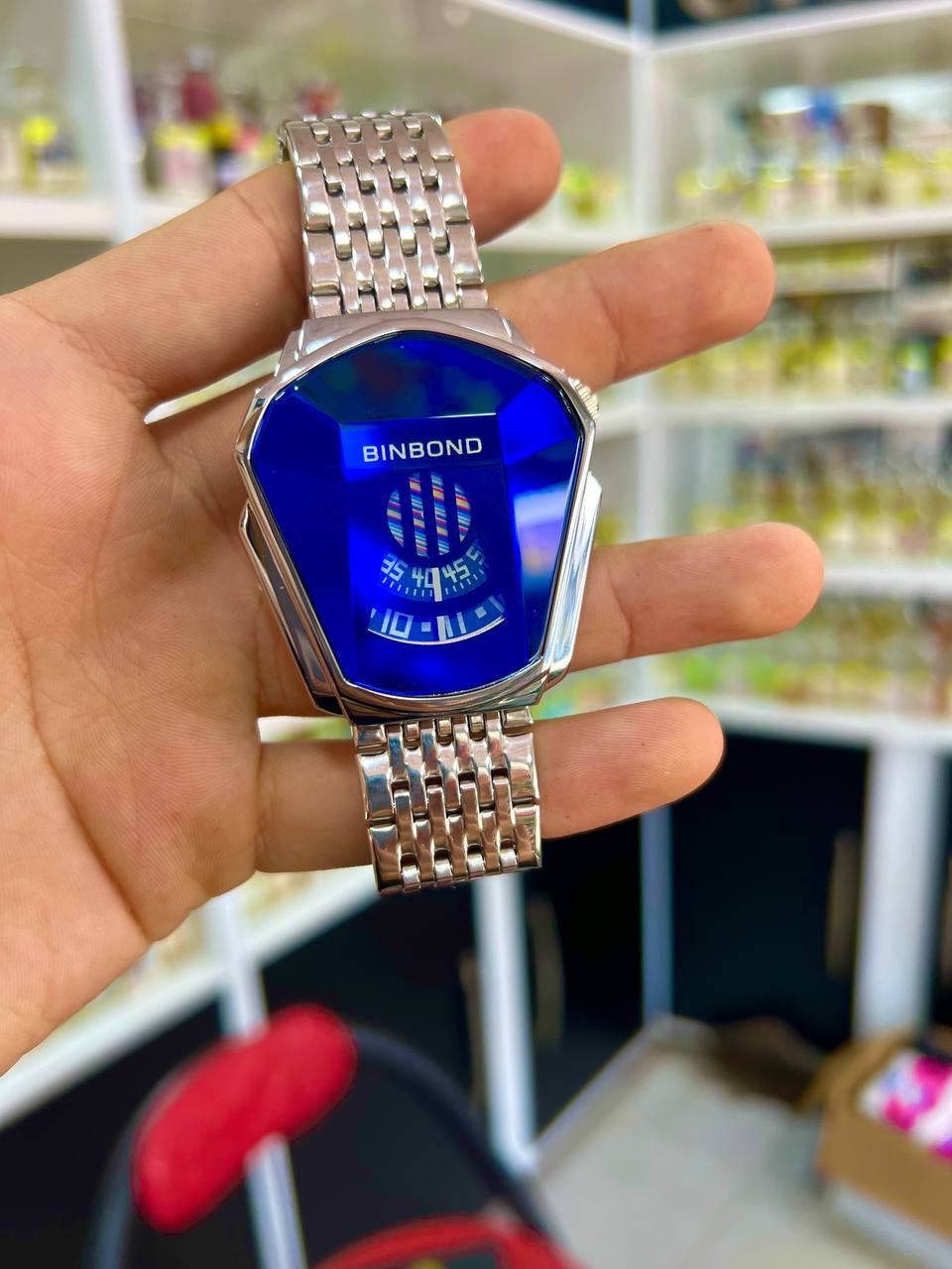 Binbond-Montre à quartz concept moto pour homme