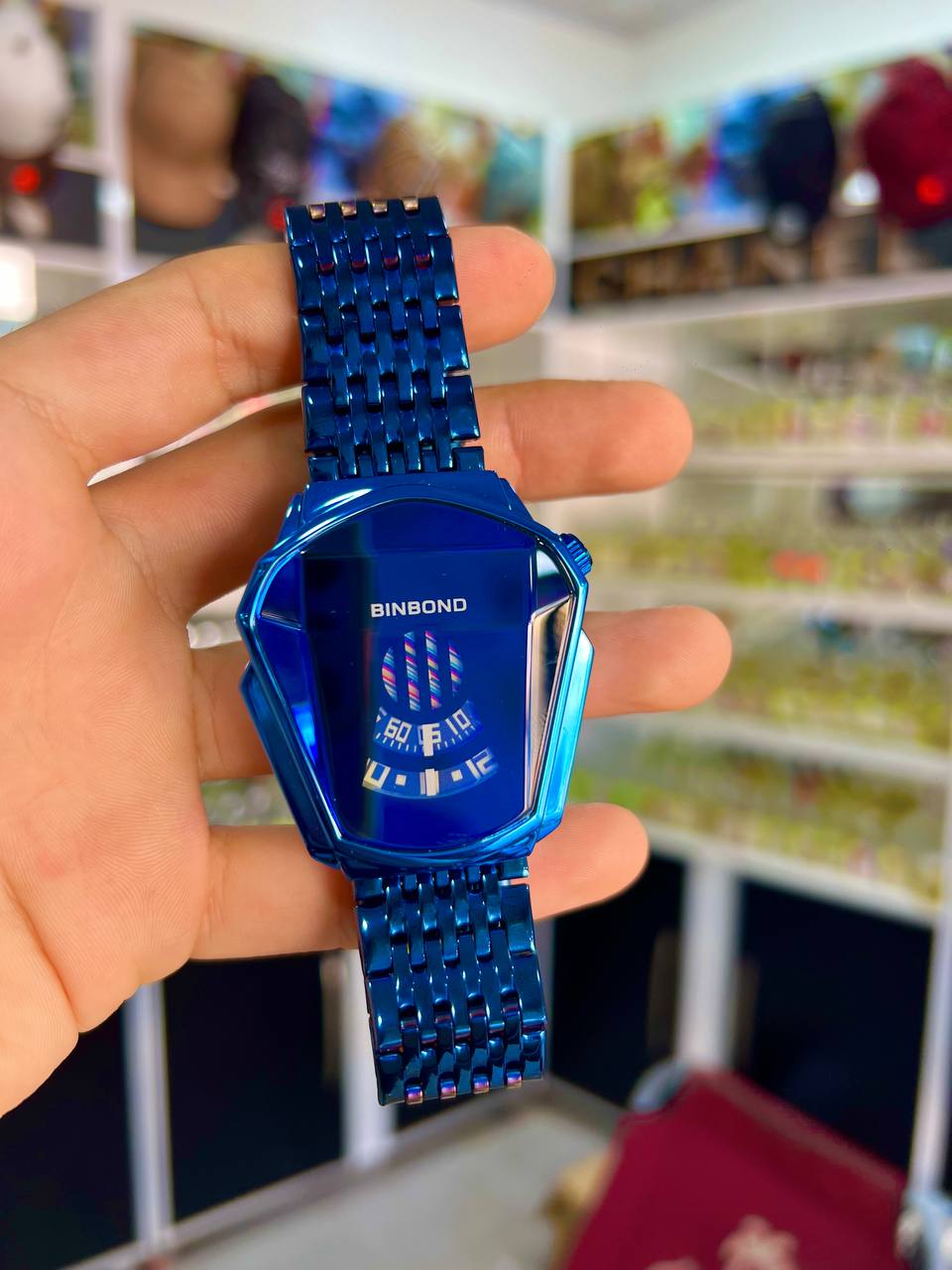 Binbond-Montre à quartz concept moto pour homme